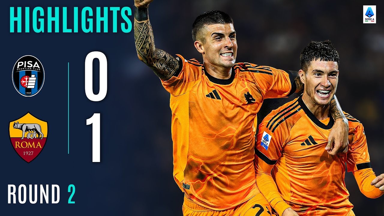 #ไฮไลท์ฟุตบอล [ ปิซ่า 0 - 1 เอเอส โรม่า ] กัลโช่ เซเรียอา อิตาลี 2025/31.8.68