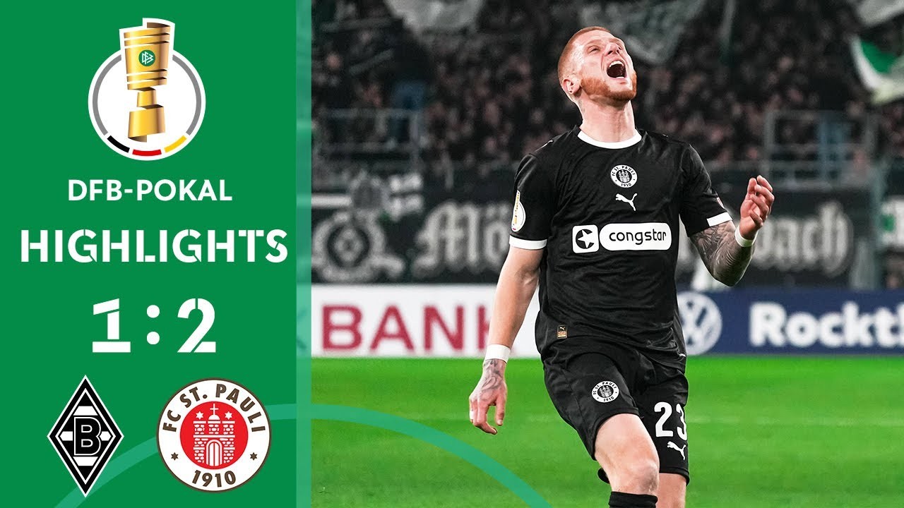 #ไฮไลท์ฟุตบอล [ มึนเช่นกลัดบัค 1 - 2 ซังค์ เพาลี ] เดเอฟเบ โพคาล เยอรมัน 2025/3.12.68