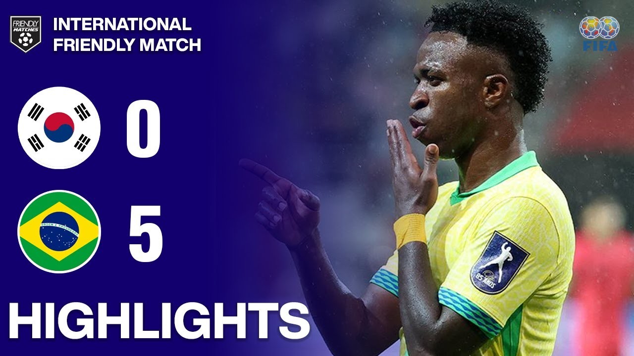 #ไฮไลท์ฟุตบอล [ เกาหลีใต้ 0 - 5 บราซิล ] กระชับมิตร ทีมชาติ 2025/11.10.68